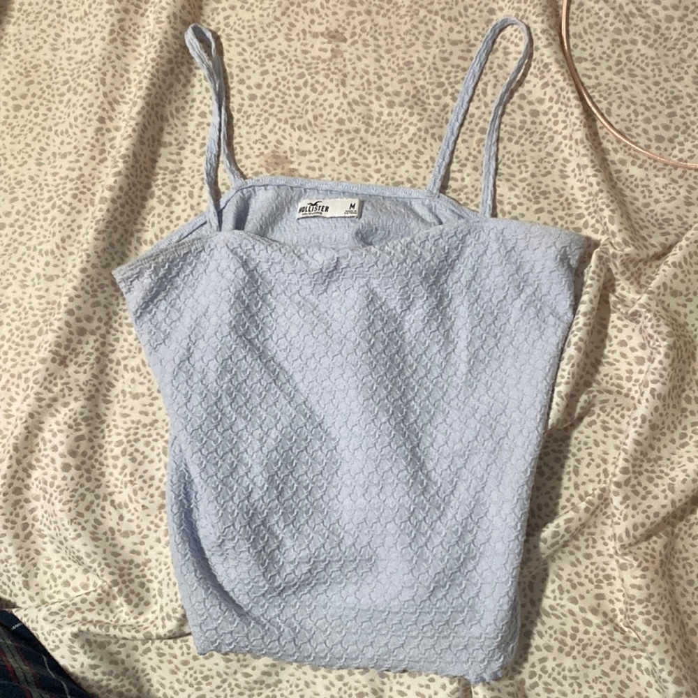 Light blue top with spaghetti straps